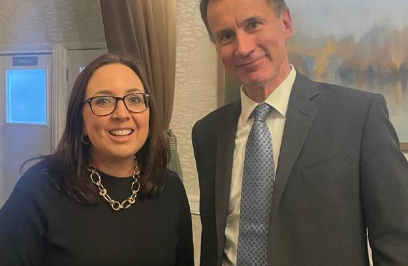 Clare de Silva with the Rt. Honorable Jeremy Hunt MP